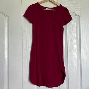 Burgundy T-Shirt Dress